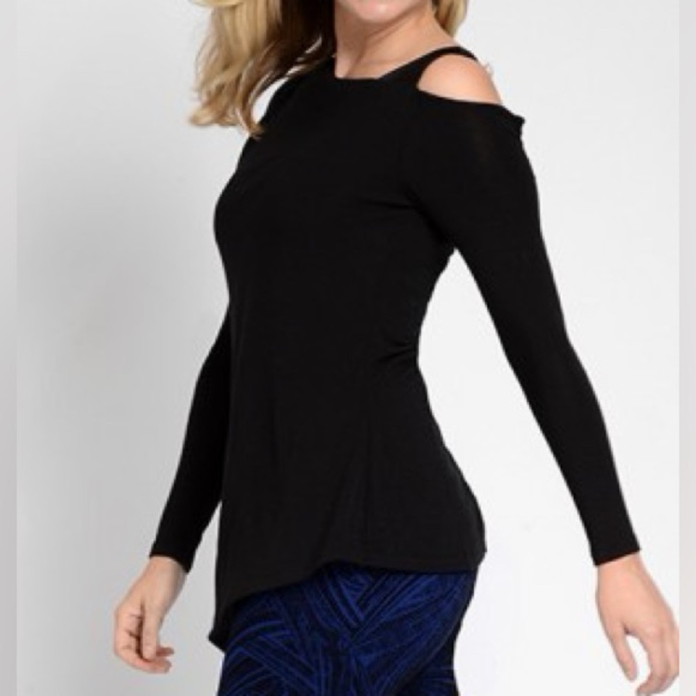 Lysse Layla One‎ Shoulder Top Black Size 2X